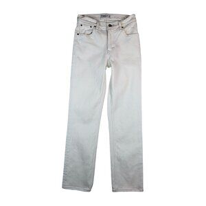Abercrombie Low Rise 90s Straight Jean Off White Size 00 / 24 Preppy Beachy
